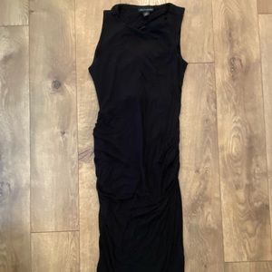 Pea in the Pod Black dressy ruched maternity dress